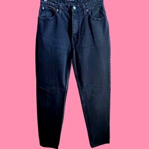 Faded Glory Black Denim Jeans 31x31 14 Regular Stretch Womens